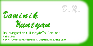 dominik muntyan business card